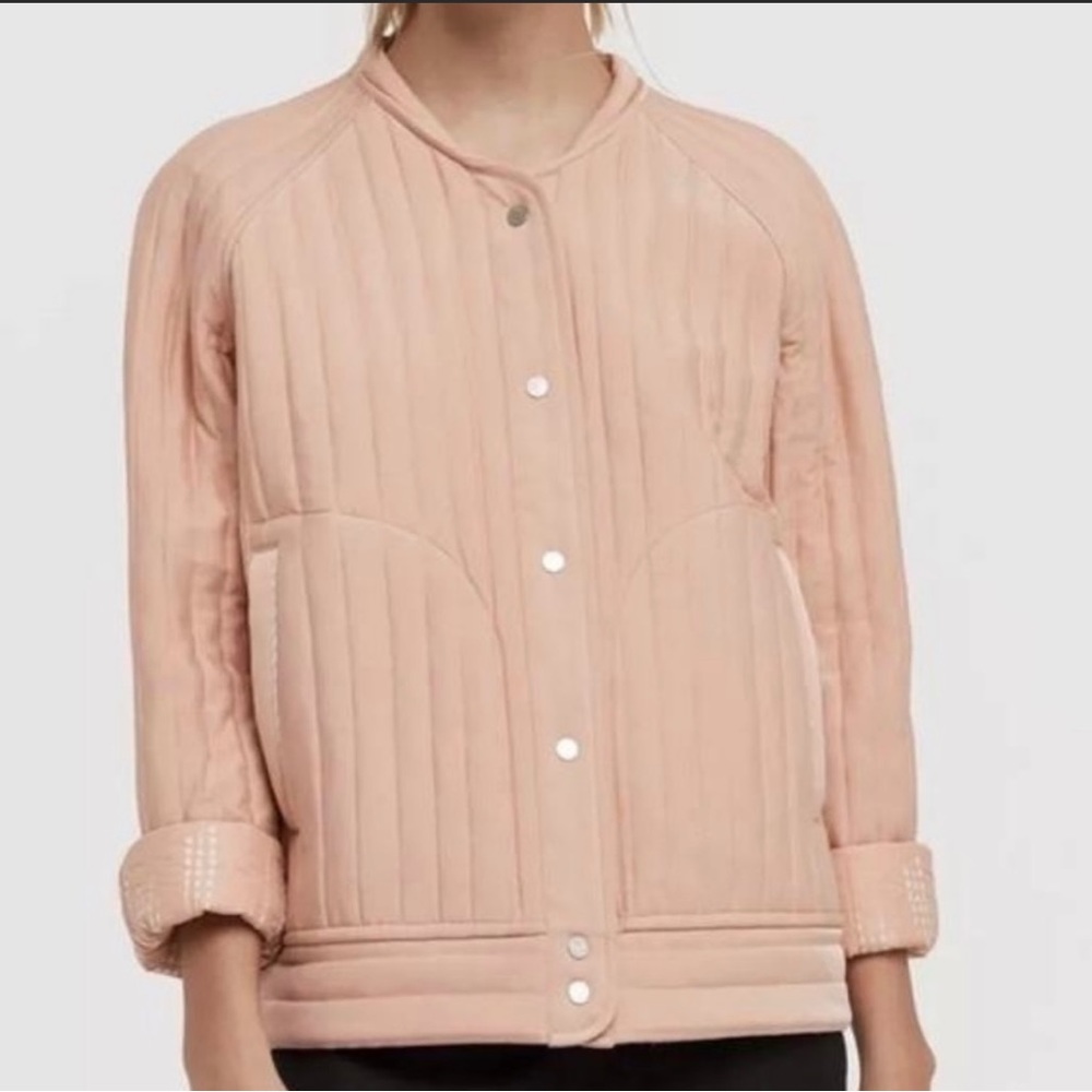 Kit and Ace Reversible Silk Quilted Bomber Jacket XS | Luxury Minimalist